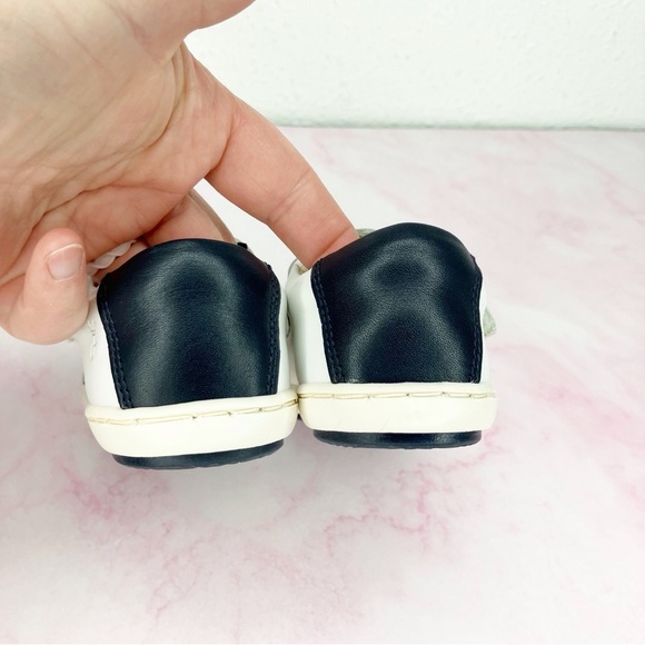 Jacadi Paris smooth leather trainers white and navy sneakers size 21 or 5 infant - Picture 4 of 11